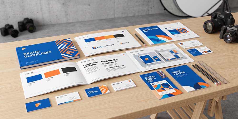 Brand guidelines documents designed by The Design Equation in Los Angeles