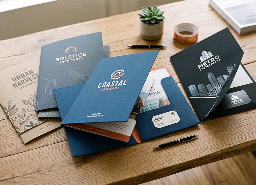 The Design Equation designing a presentation folder in Los Angeles