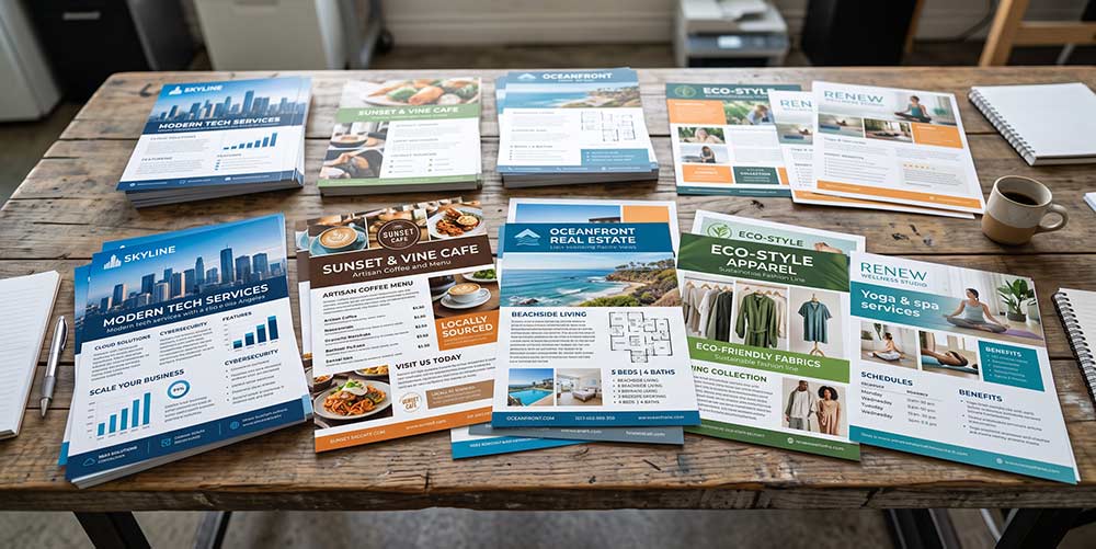 Sell sheet design work by The Design Equation in Los Angeles