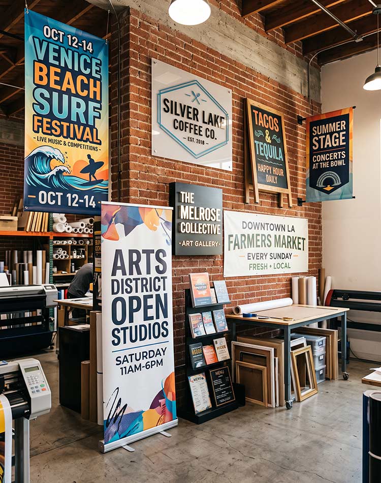 High-end sign and banner craft from The Design Equation