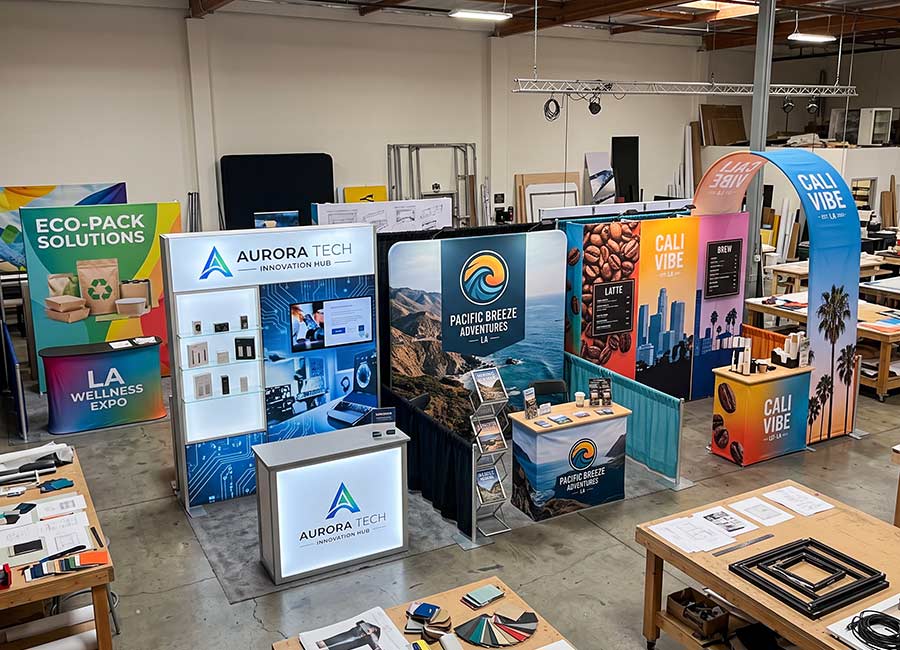 The Design Equation designing a trade show display in Los Angeles